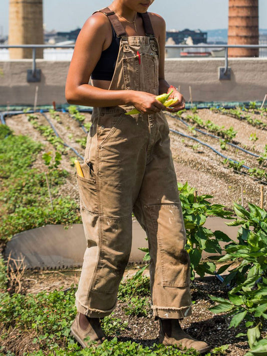 Women's Duck Bib Overalls Canvas Workwear Dungarees