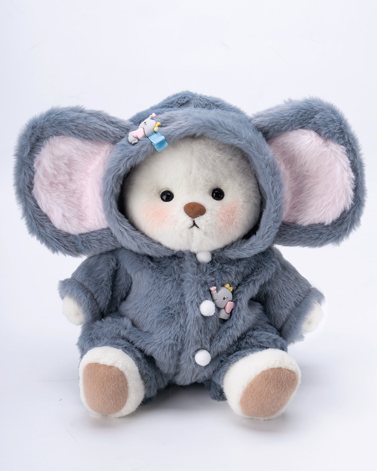 Getahug Fluffy Little Elephant Bear | Handmade Jointed Teddy Bear Gift