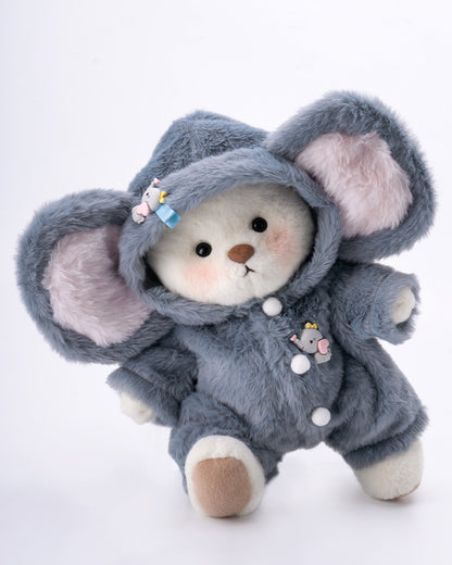 Getahug Fluffy Little Elephant Bear | Handmade Jointed Teddy Bear Gift