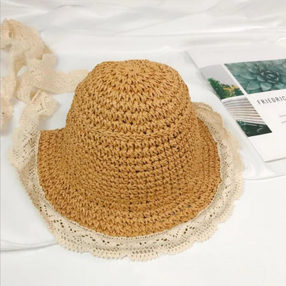 Personalized Summer Leather Patch Straw Hat for Comfort & Unique