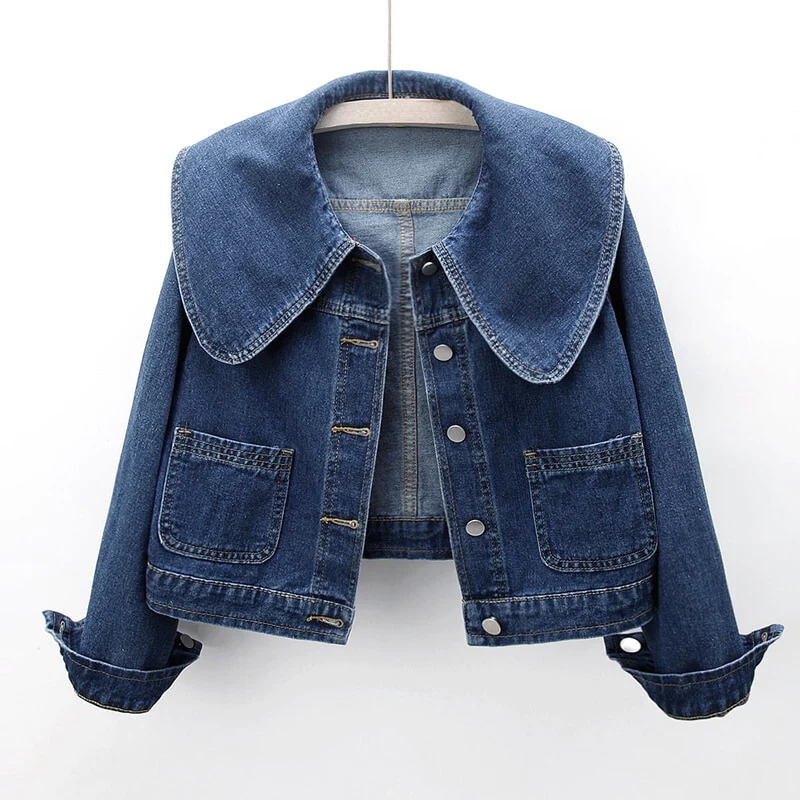 L'AMOURÉLLE BIG COLLAR DENIM JACKET