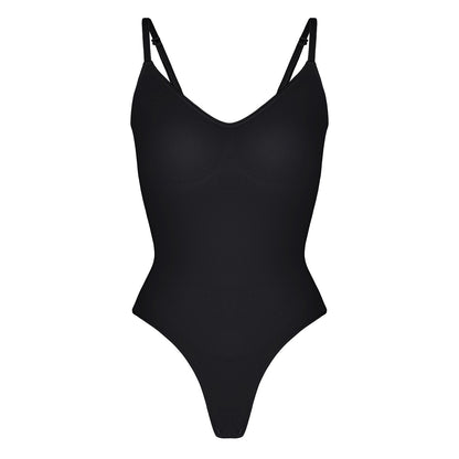 Sculpt & Comfort in One: Snap-Closure Thong Bodysuit