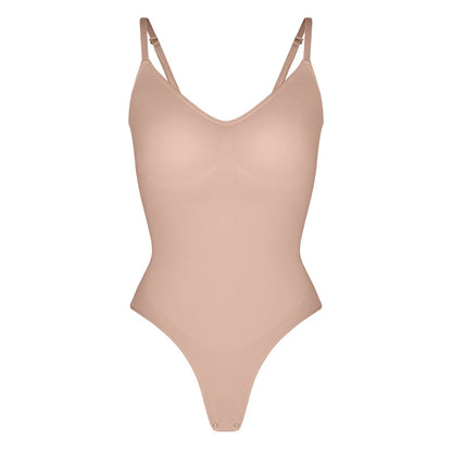 Sculpt & Comfort in One: Snap-Closure Thong Bodysuit