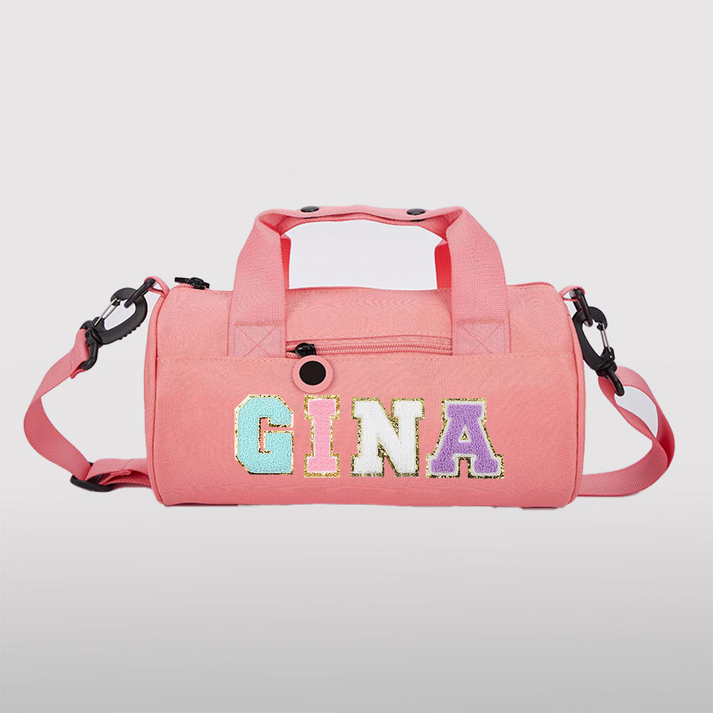 Personalized Chenille Letter Water Proof Duffle Dance Bag