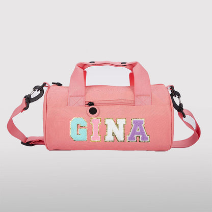 Personalized Chenille Letter Water Proof Duffle Dance Bag