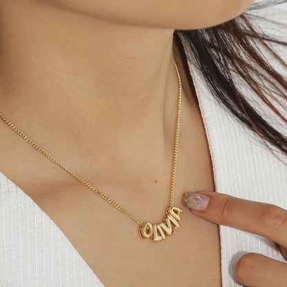 Personalized Bubble Name Necklace