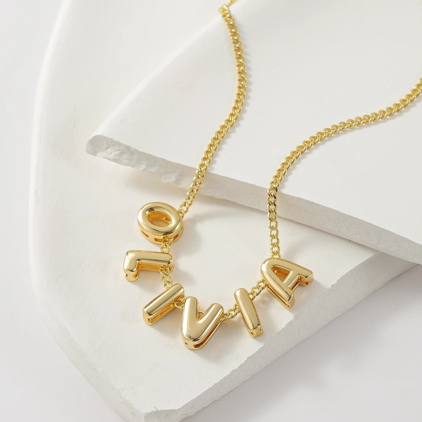 Personalized Bubble Name Necklace