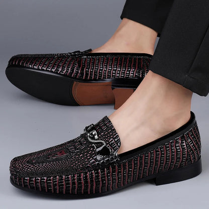 CROCO-EMBOSSED SOVEREIGN LOAFERS