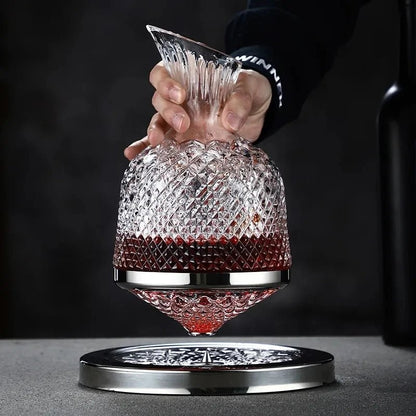 Rotating Crystal Wine Decanter