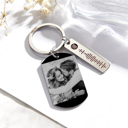 Personalized Spotify Calendar Keychain Custom Picture & Music Song Code