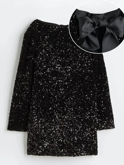 Sequined Tie-back Dress