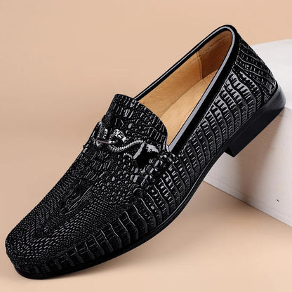 CROCO-EMBOSSED SOVEREIGN LOAFERS