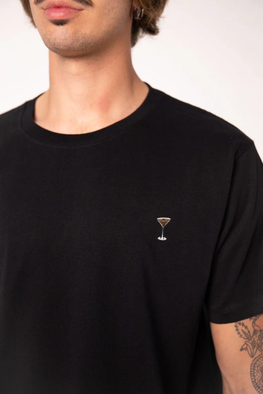 Espresso Martini| Embroidered Organic Cotton T-shirt (Unisex)