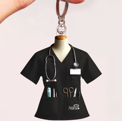 Nurse Uniform Custom Name Personalized Keychain