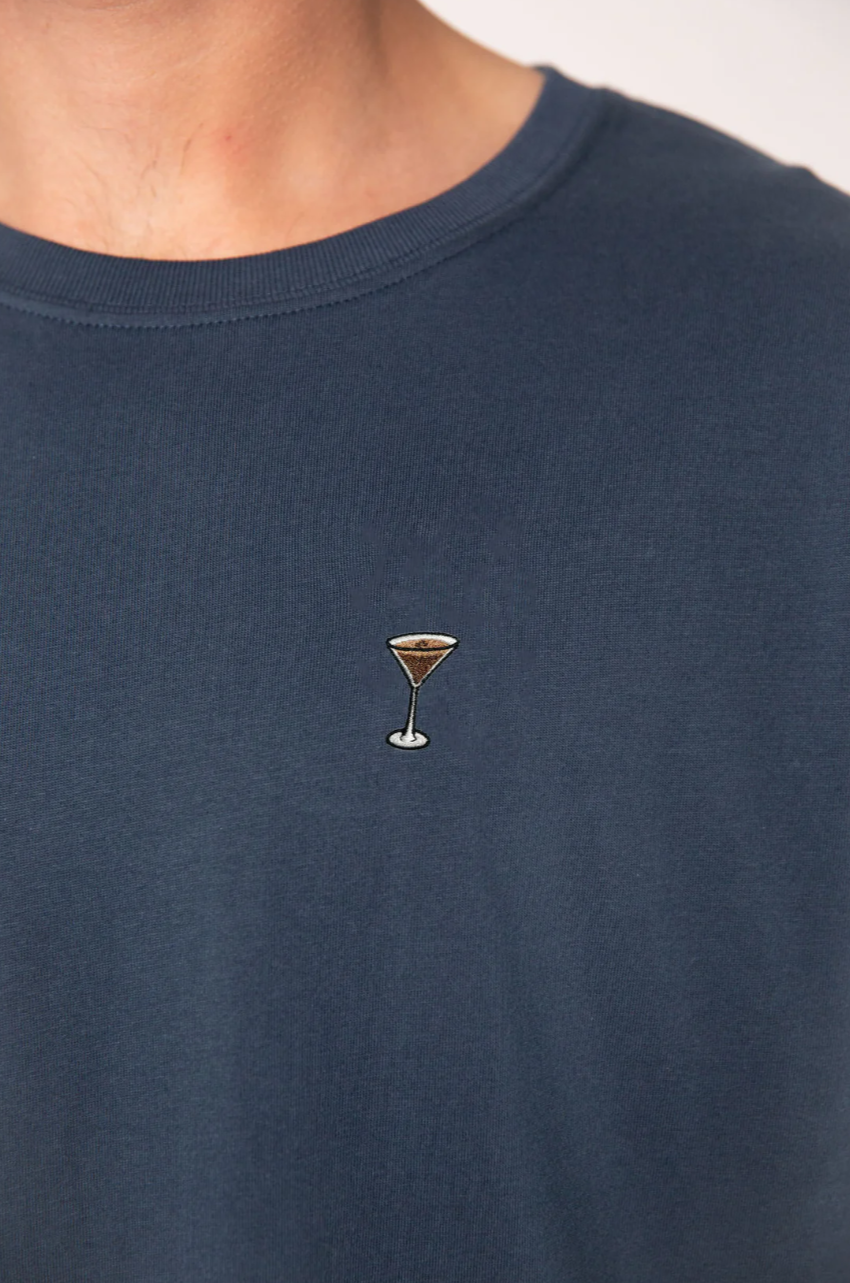 Espresso Martini| Embroidered Organic Cotton T-shirt (Unisex)