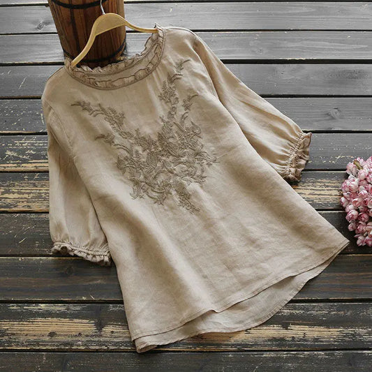 Women's Embroidery Casual Top