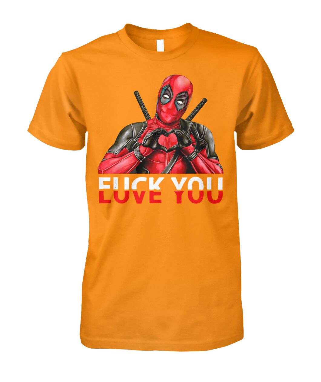 DEADPOOL LOVE YOU Round neck T-Shirt Unisex