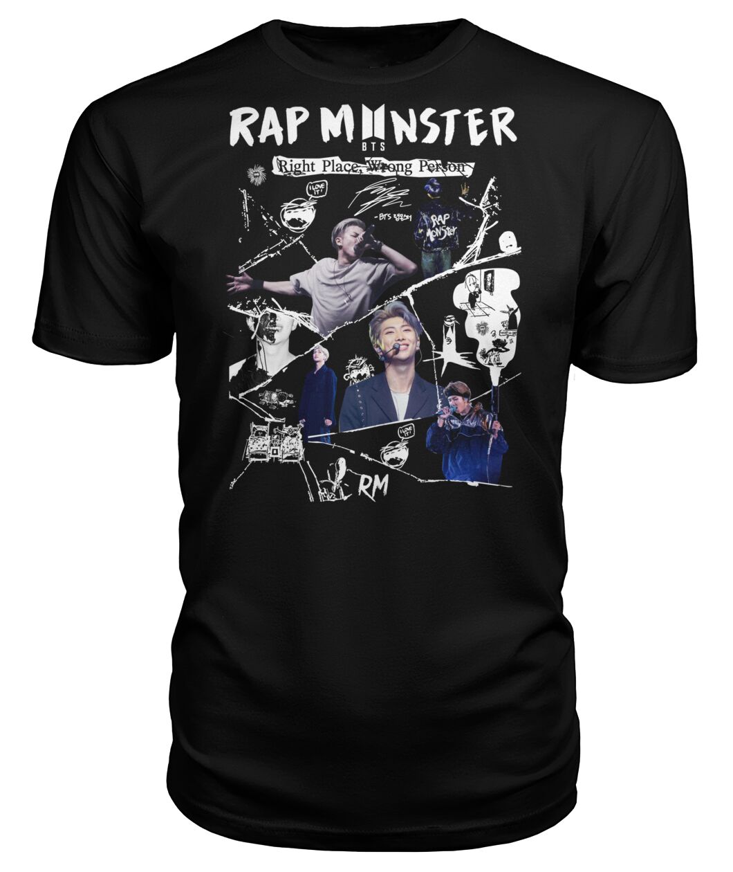 Rap Monster BTS Right Place, Wrong Person T-Shirt