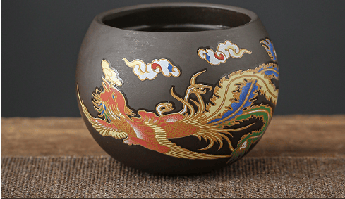 COLOR-CHANGING DRAGON & PHOENIX TEAPOT