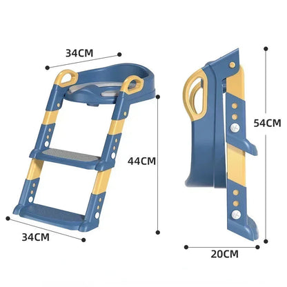 The Ultimate Child Toilet Folding Rack, Step Stool, and Seat Cover All-in-One!