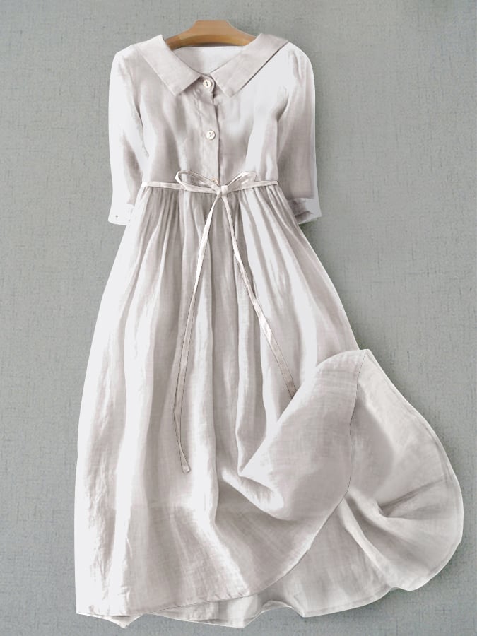 Literary Simple Cotton Dress