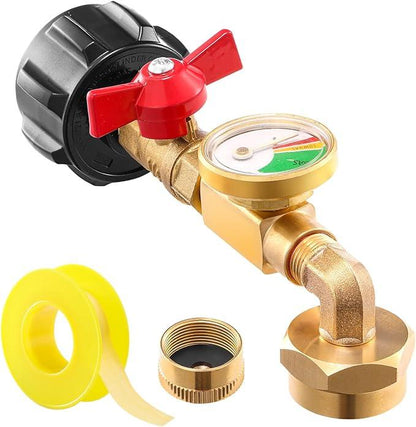 ✨This Week's Special Price $14.99💥 Top-Rated Propane Refill Elbow Adapter with Tank Gauge