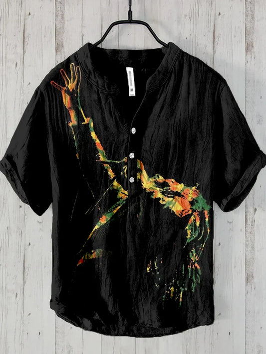 Reggae Lover Essential Linen Blend Cozy Shirt