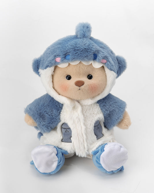 Getahug Fluffy Shark Bear | Handmade Jointed Teddy Bear Gift