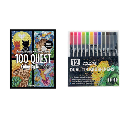 🎨100 QUEST Color by Numbers Book