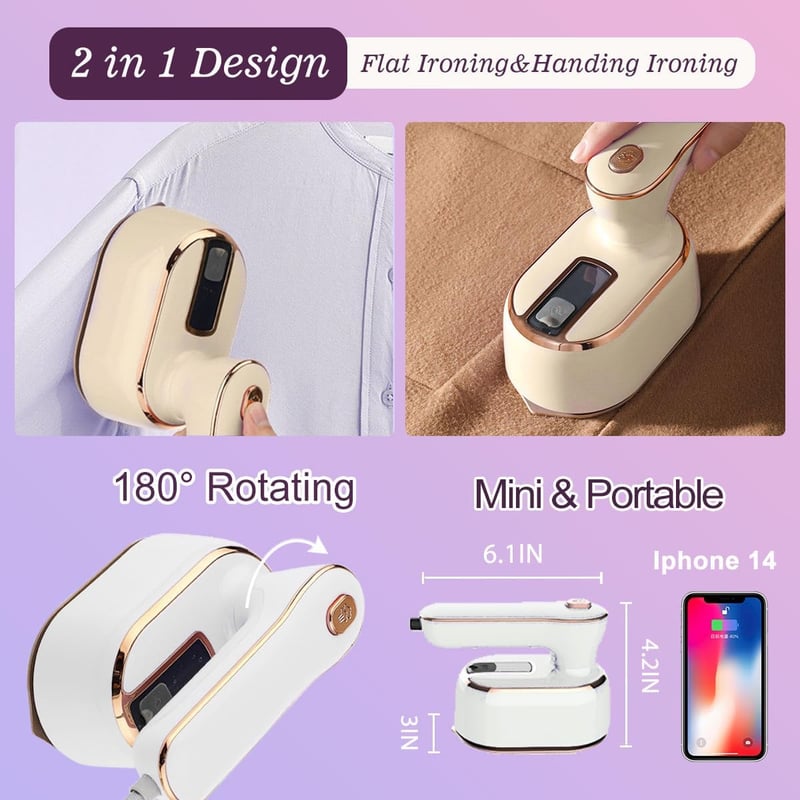 🔥Limited Time & Clearance Sale🔥🎁Portable Handheld Garment Mini Electric Iron