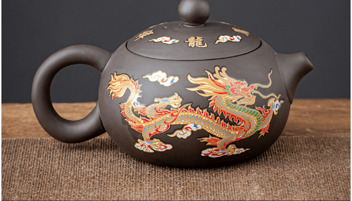 COLOR-CHANGING DRAGON & PHOENIX TEAPOT