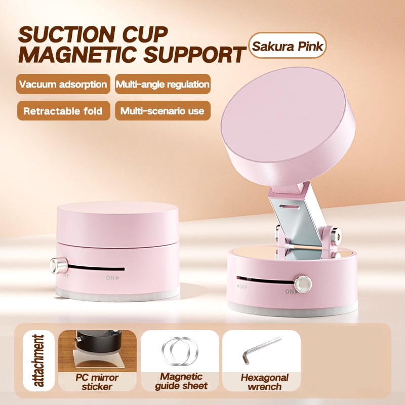 Foldable Portable Vacuum Magnetic Cell Phone Holder