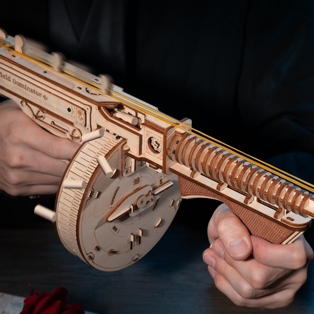 ROKR Thompson Submachine Gun Toy 3D Wooden Puzzle