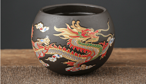 COLOR-CHANGING DRAGON & PHOENIX TEAPOT