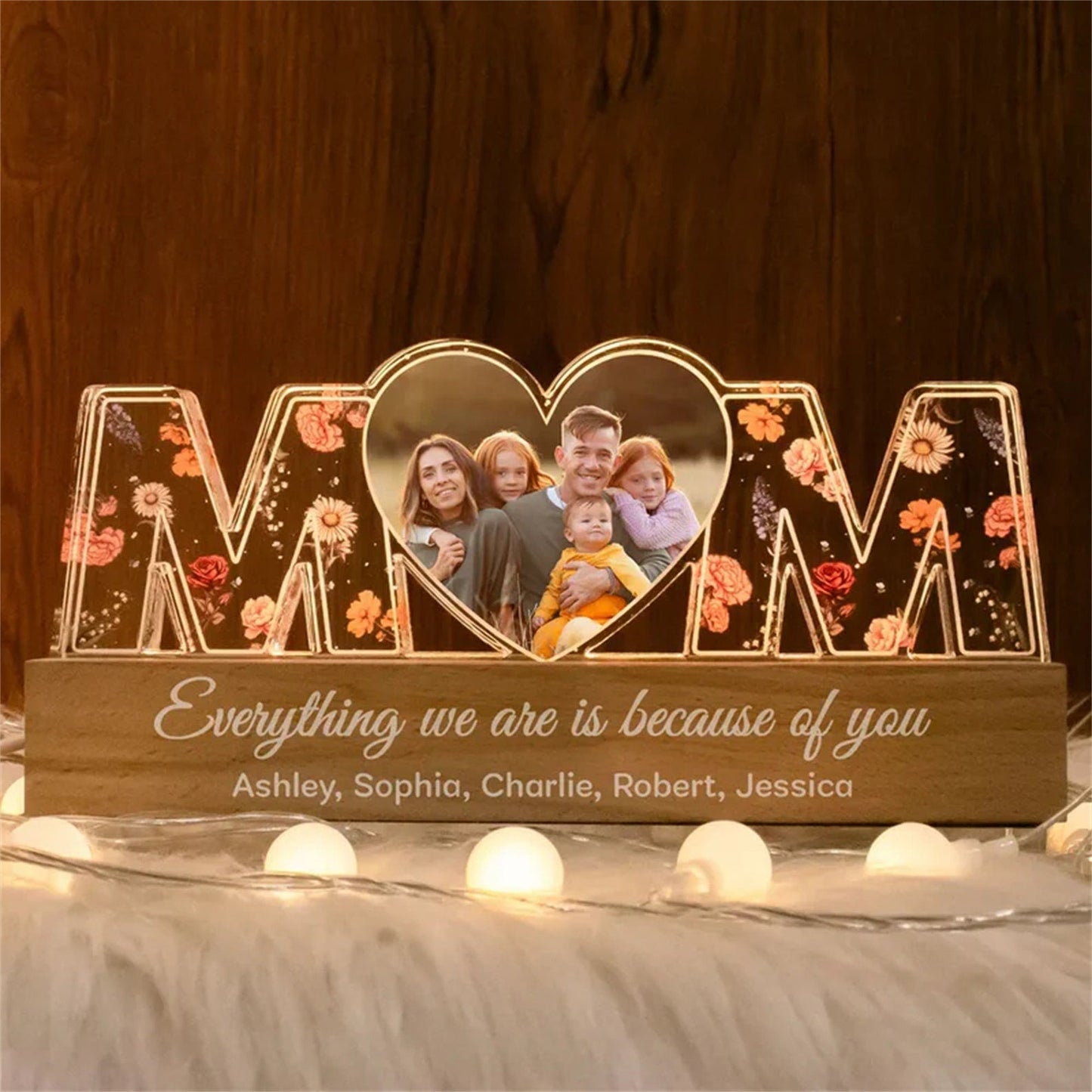 Personalized Letter Lamp Custom Photo Mother's Day Gift