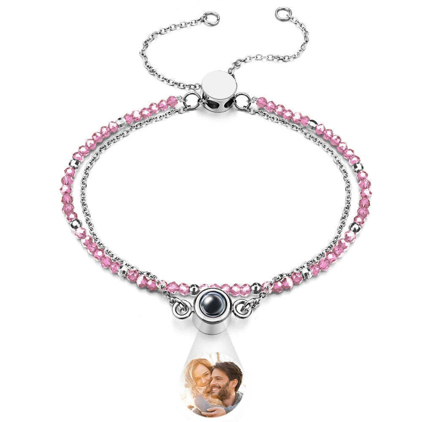 Personalized Projection Bracelet With Crystal Chain Exquisite Gift