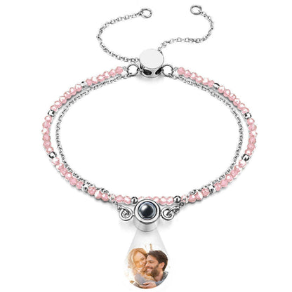 Personalized Projection Bracelet With Crystal Chain Exquisite Gift