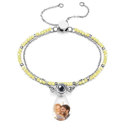 Personalized Projection Bracelet With Crystal Chain Exquisite Gift