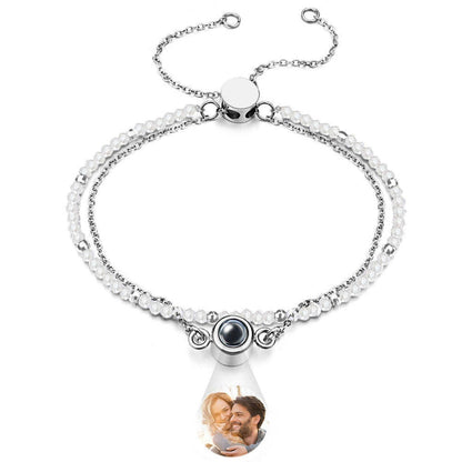 Personalized Projection Bracelet With Crystal Chain Exquisite Gift