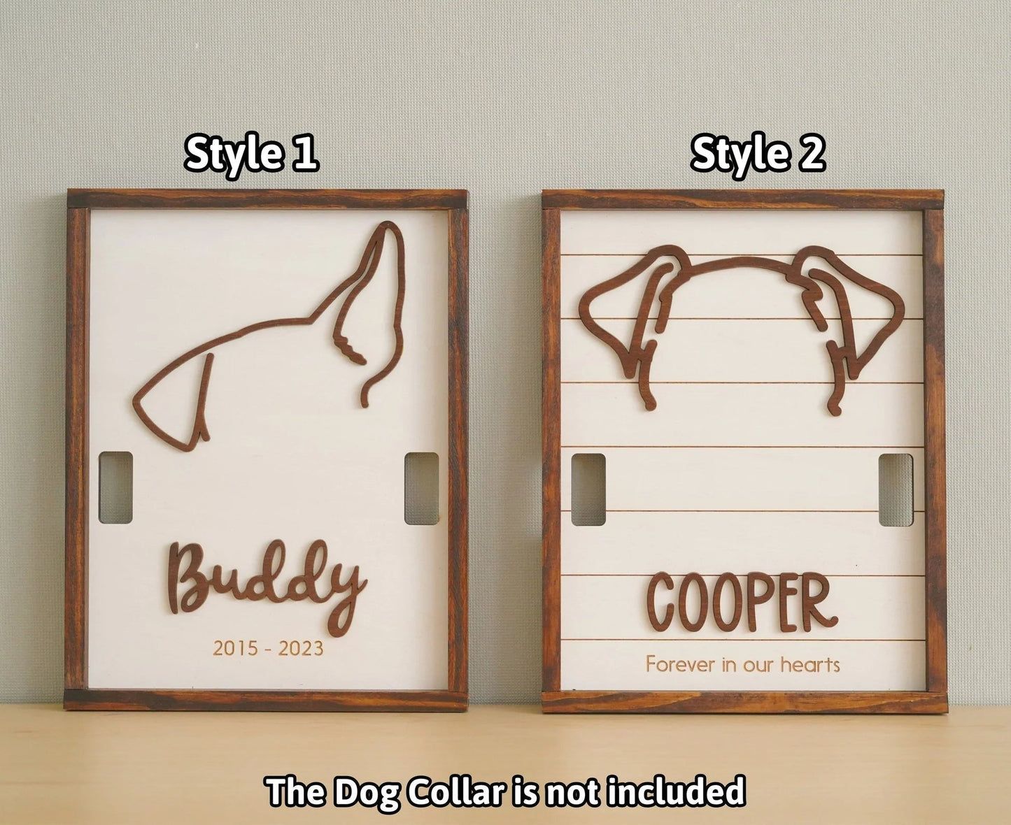 Personalized Pet Memorial Collar Frame