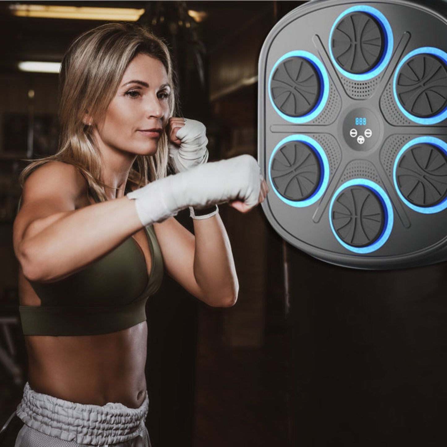 MUSIC BOXING MACHINE WITH BOXING GLOVES