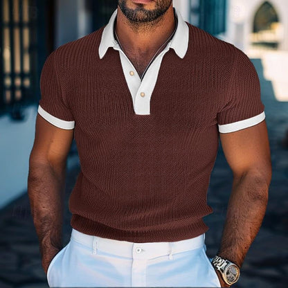 Men's Knitted Polo Shirt