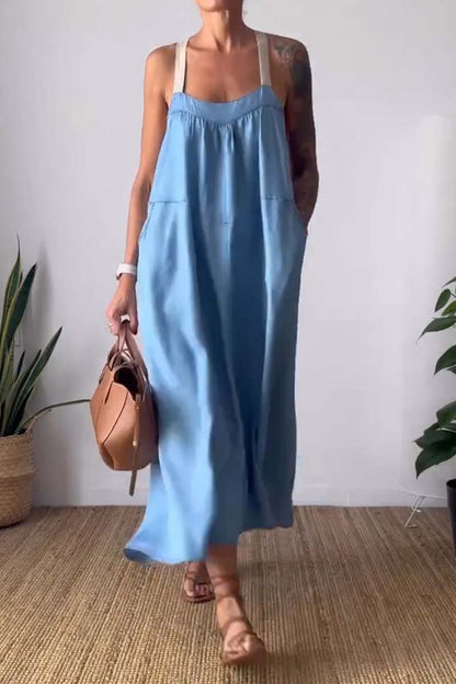 Casual Loose Suspender Dress