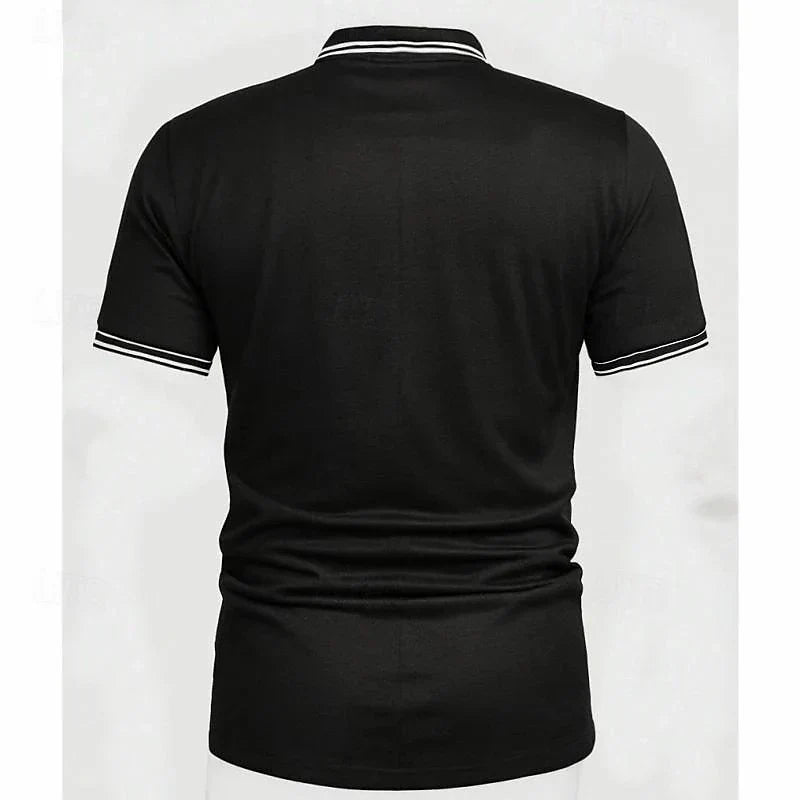 Men's Striped Detail Polo Shirt