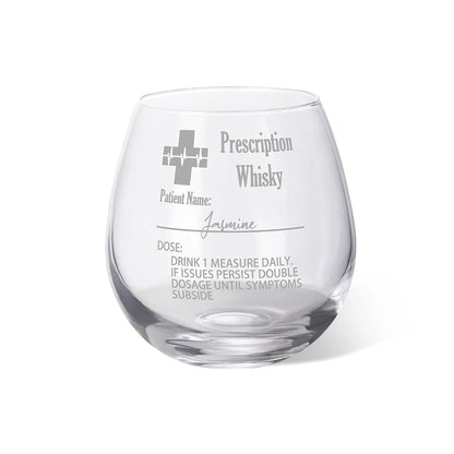 Personalized Funny Prescription Whisky Glasses and Slate Coaster with Laser Engraved Name