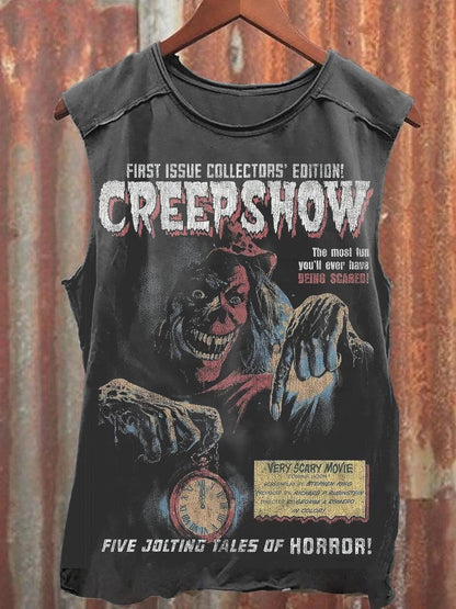 Horror Movie Vintage Graphic Print Tank Top