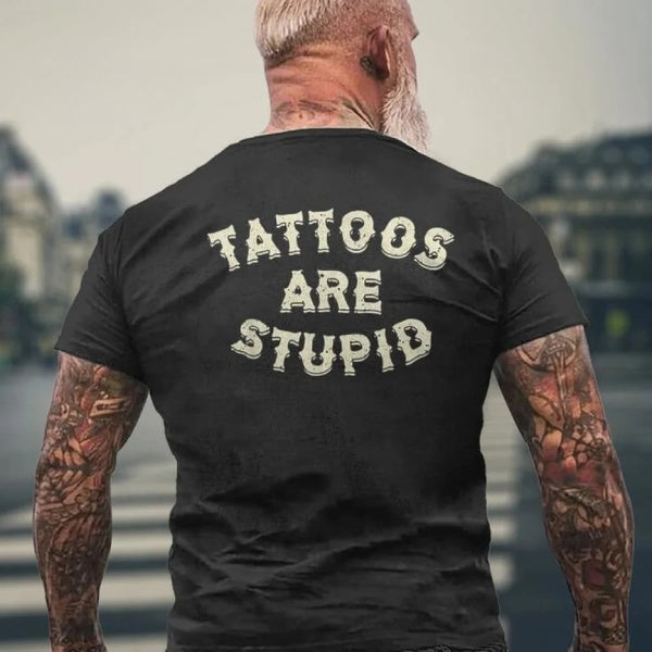 Unisex Tattoos Are Stupid Print Tank Top