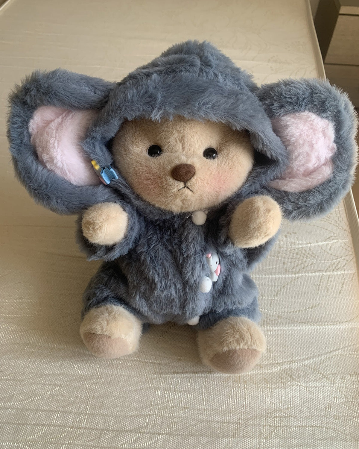 Getahug Fluffy Little Elephant Bear | Handmade Jointed Teddy Bear Gift